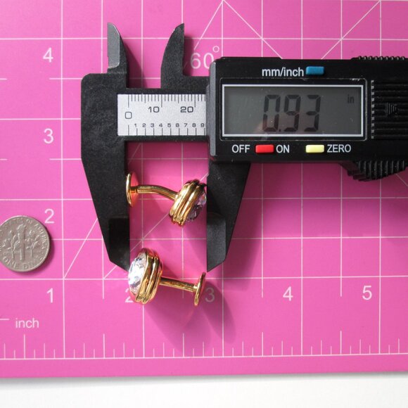 ✨ SWAROVSKI Swan Mark Cufflinks Cuff Links Clear Crystals Gold Tone - Picture 7 of 12